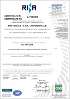 copertina certificato RINA ISO 9001:2015