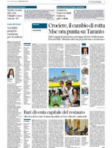 pagina quotidiano Corriere del Mezzogiorno con articolo Master