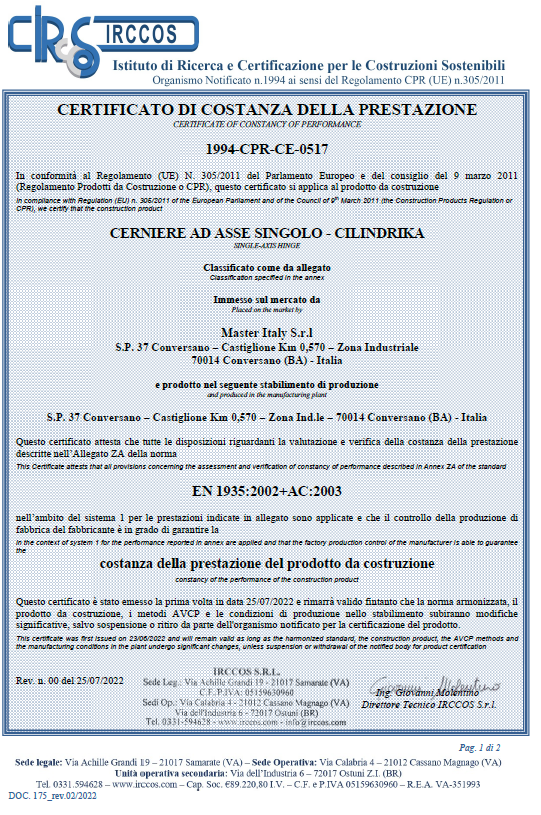 certificato 8052.6