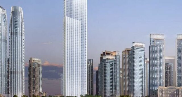 Prestijli Creek Harbour’da inşa halindeki gökdelen The Grand Dubai’nin kesintisiz