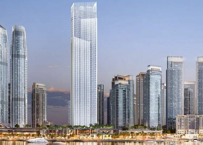 Prestijli Creek Harbour’da inşa halindeki gökdelen The Grand Dubai’nin kesintisiz