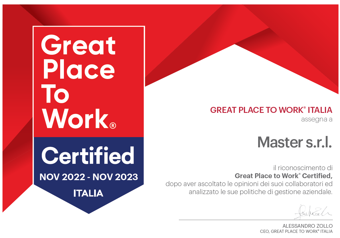 copertina certificato GREAT PLACE TO WORK